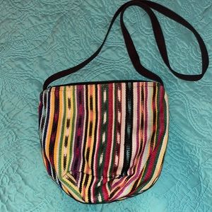 Vintage woven crossbody bag